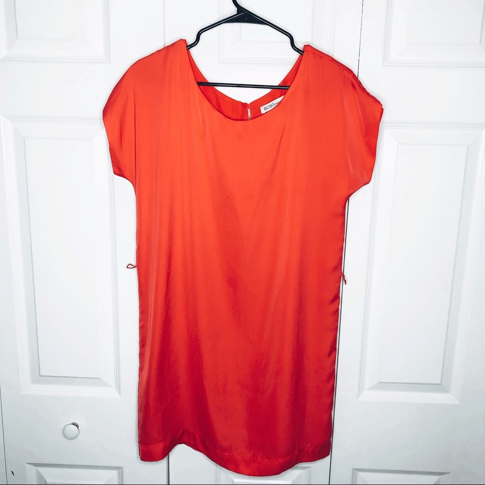 Red BCBGeneration Dress with Black Belt